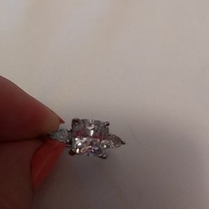 Premier Designs silver cz cocktail ring